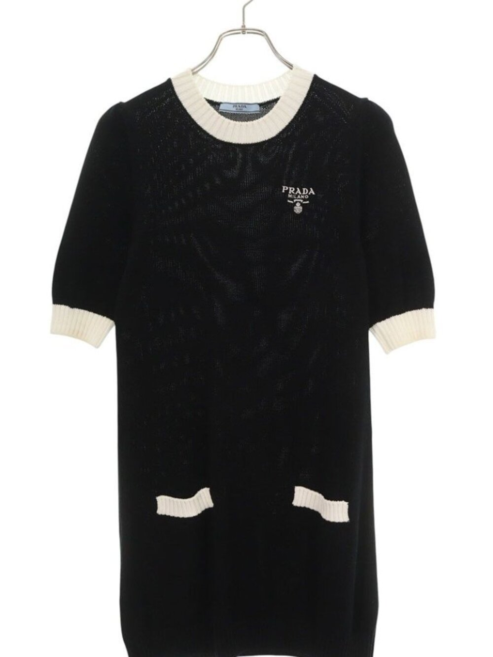 Prada Logo Knit Dress 38